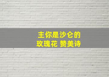 主你是沙仑的玫瑰花 赞美诗